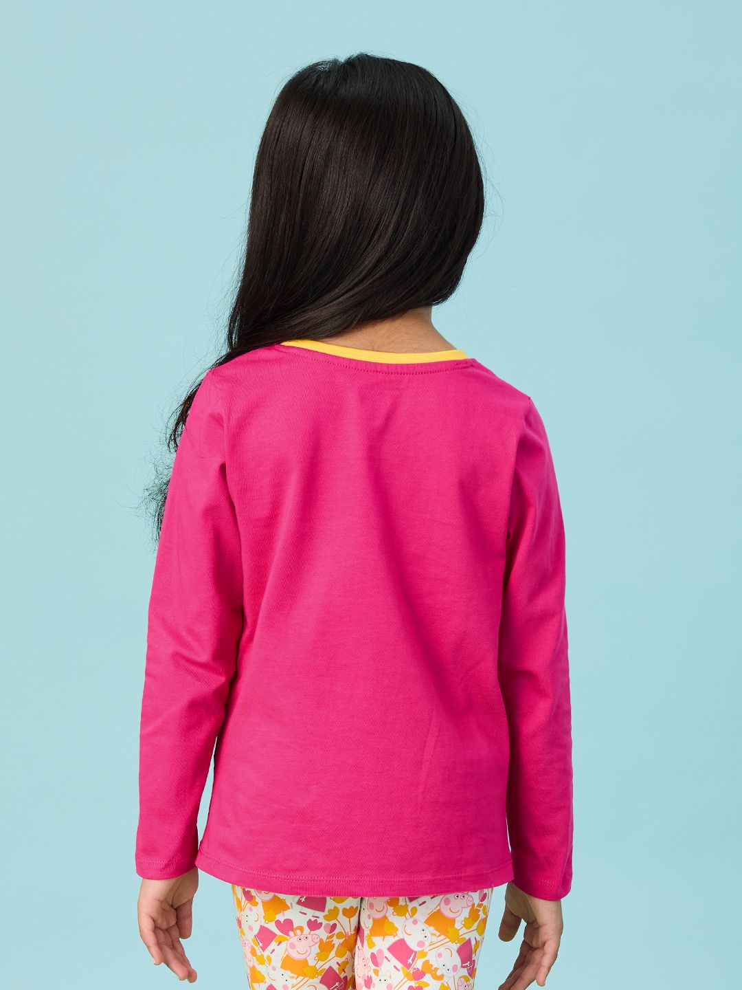 Peppa Pig: Good Vibes Girls Cotton Full Sleeve T-Shirts (2-8 Yrs)
