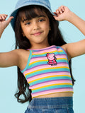 Peppa Pig: Chasing Rainbows Girls Cotton Tank Tops (2-8 Yrs)