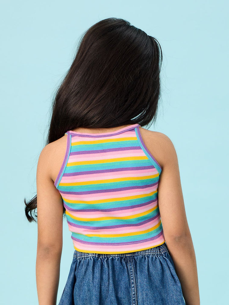 Peppa Pig: Chasing Rainbows Girls Cotton Tank Tops (2-8 Yrs)