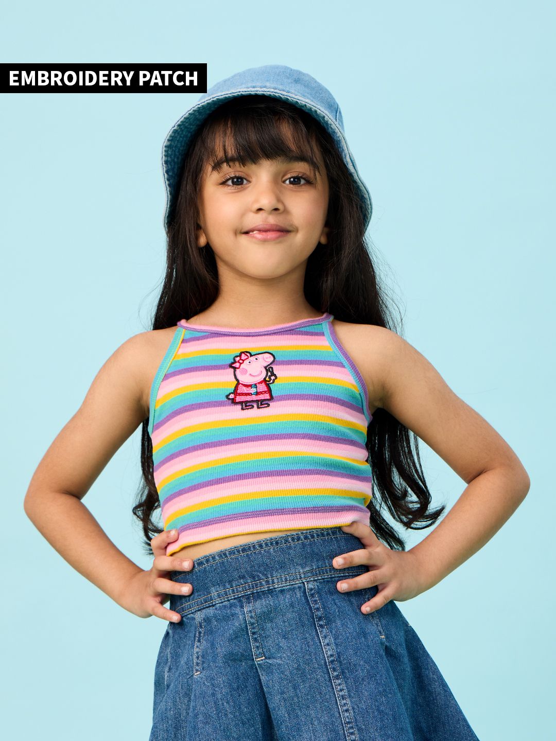 Peppa Pig: Chasing Rainbows Girls Cotton Tank Tops (2-8 Yrs)