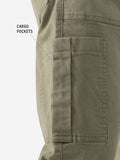 Solids: Light Olive (Straight Fit) Men Cargo Jeans