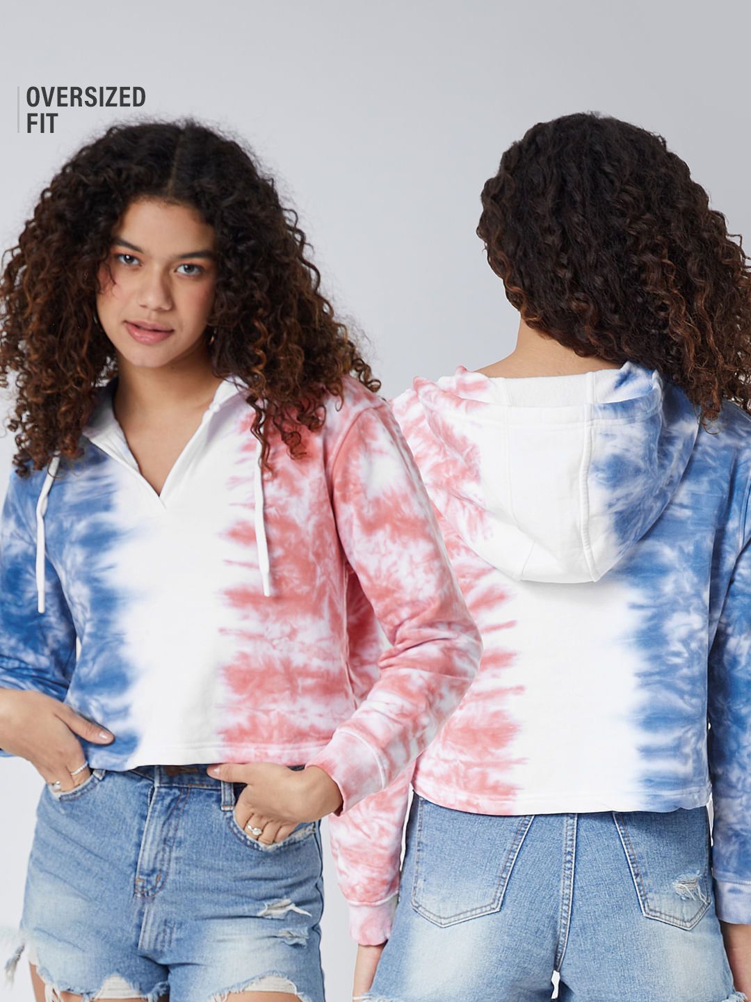Tie Dye: Ice Cream Women Oversized Hoodies