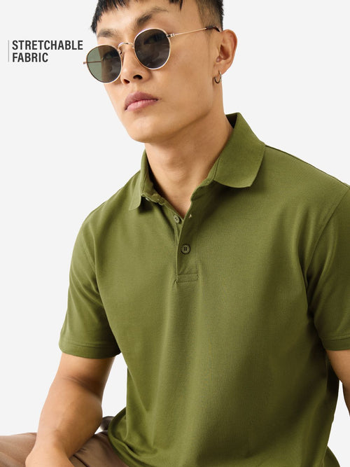 Solids: Olive Grove Oversized Polos