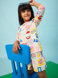 Peppa: Rainbow Splash Girls Cotton Full Sleeve T-Shirts (2-8 Yrs)