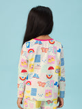 Peppa: Rainbow Splash Girls Cotton Full Sleeve T-Shirts (2-8 Yrs)