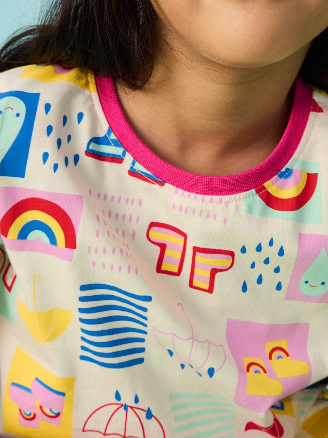 Peppa: Rainbow Splash Girls Cotton Full Sleeve T-Shirts (2-8 Yrs)