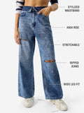 Wide-Leg Denim: Frosty Blue Women Wide Denims