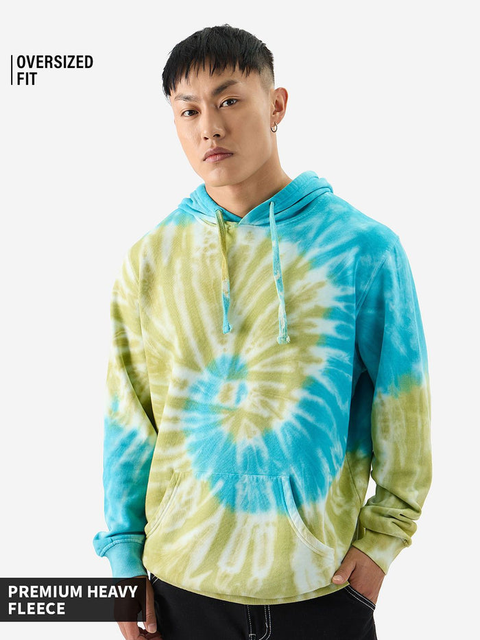 Tie Dye: Nautical Sunray Men Oversized Hoodies