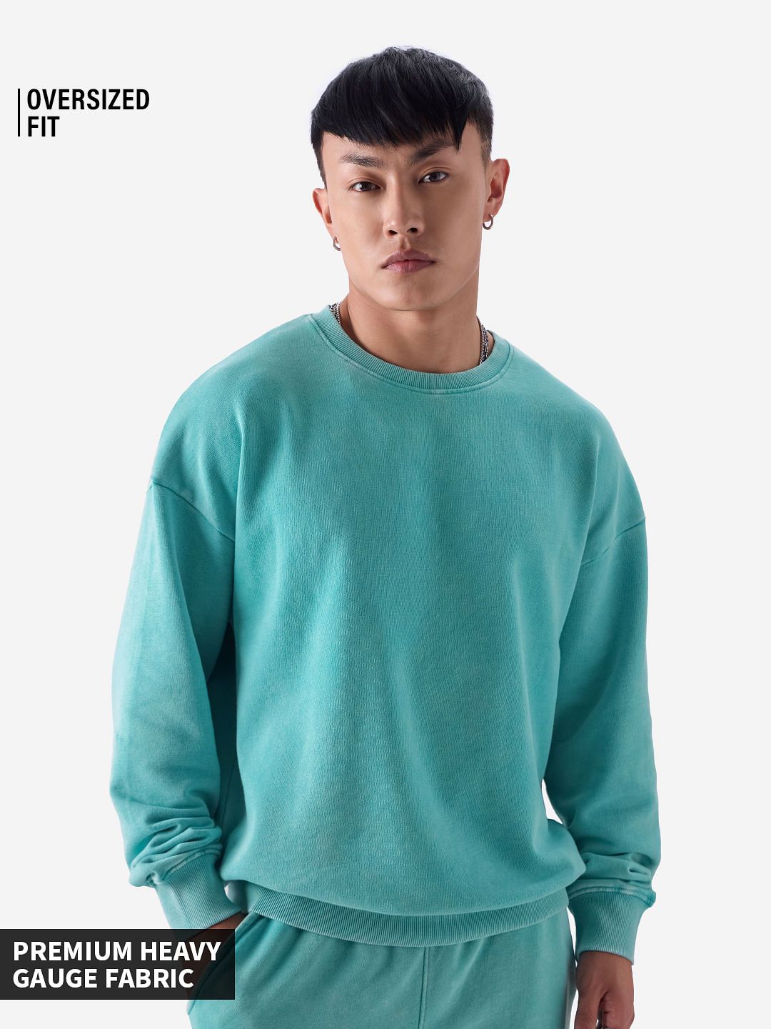 TSS Originals: Stone Blue (Vintage Washed) Men Oversized Sweatshirts