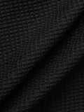 Solids: Midnight Black Men Textured Shirts