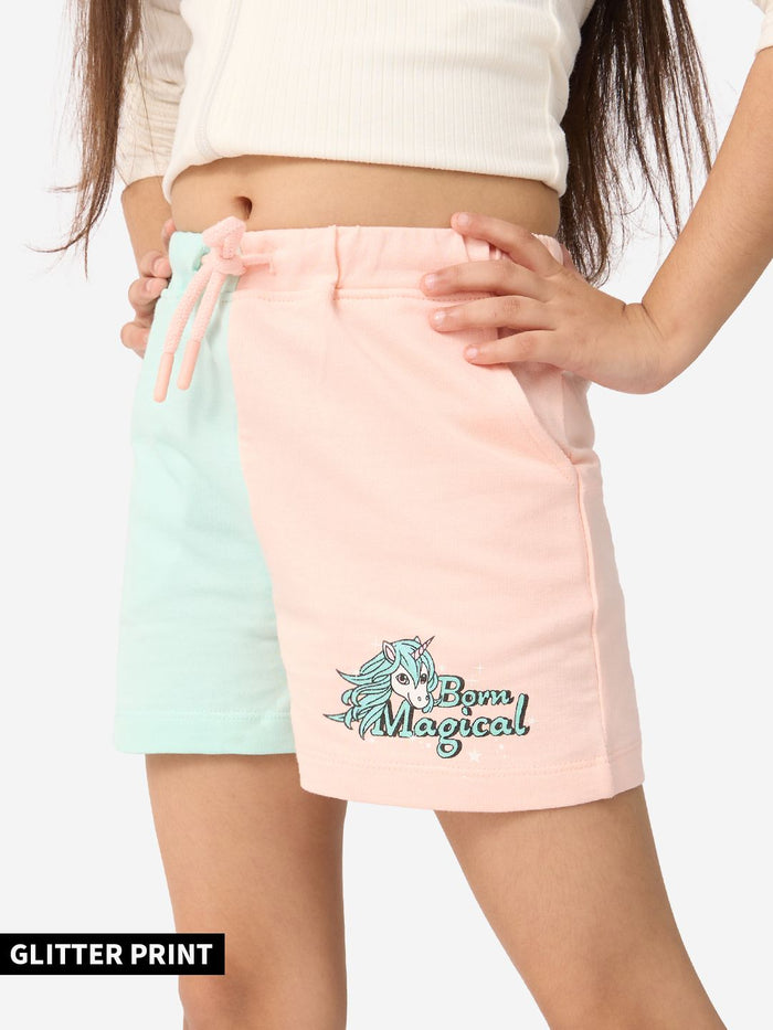 TSS Originals: Born Magical Girls Cotton Shorts (2-8 Yrs)