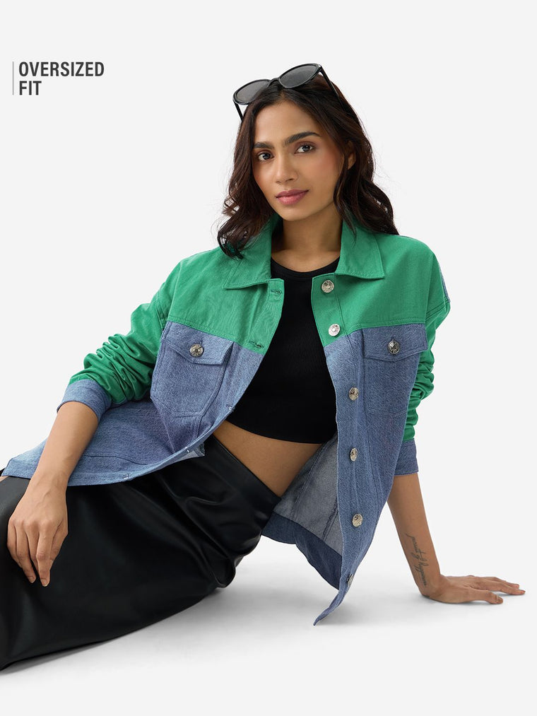TSS Originals: Vivid Green Women Denim Jackets
