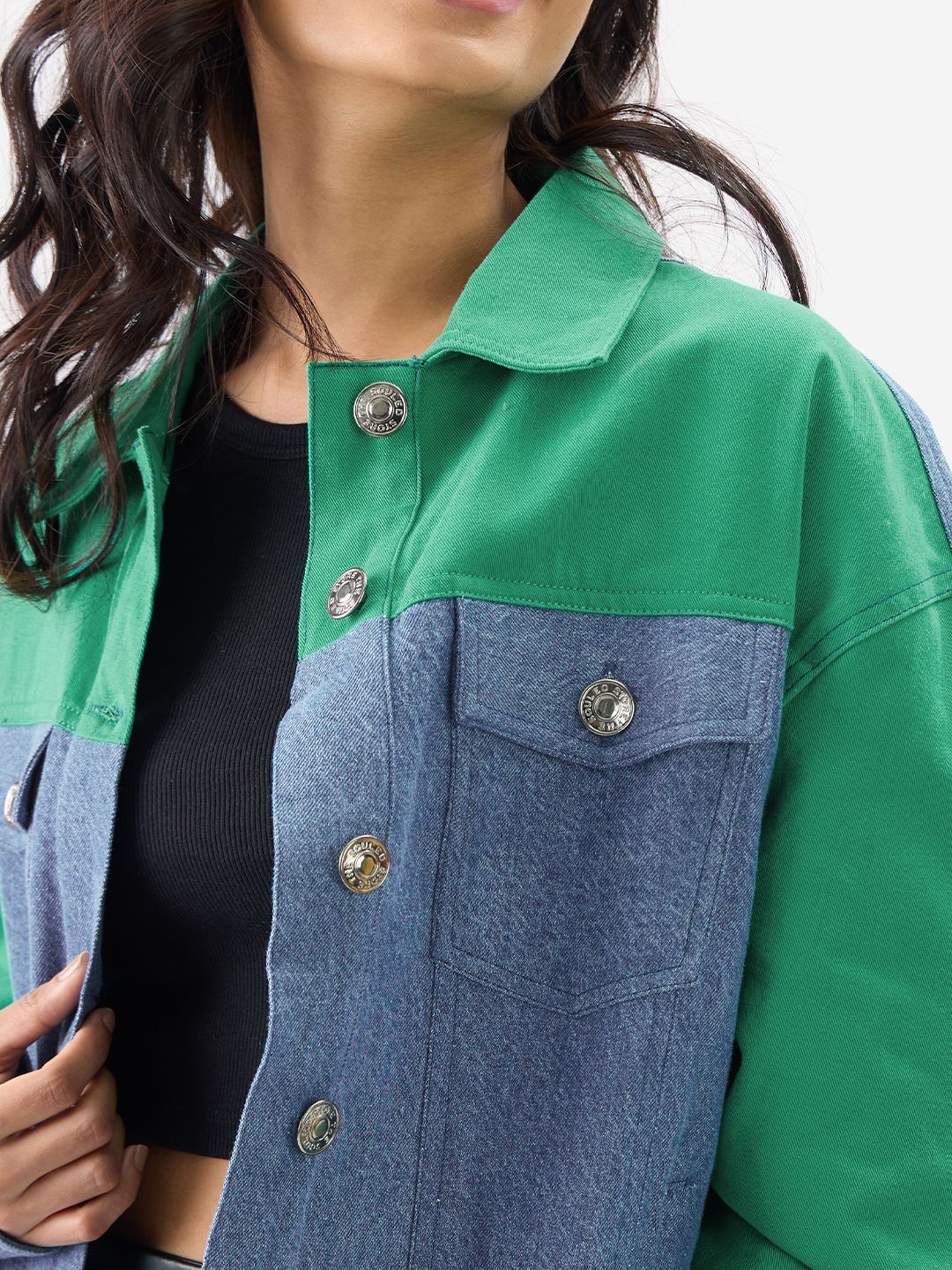 TSS Originals: Vivid Green Women Denim Jackets