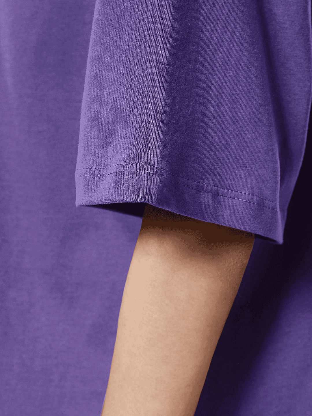 Street Solids: Purple Women Oversized Cropped T-Shirts