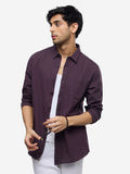 Cotton Linen: Berry Cotton Linen Shirts
