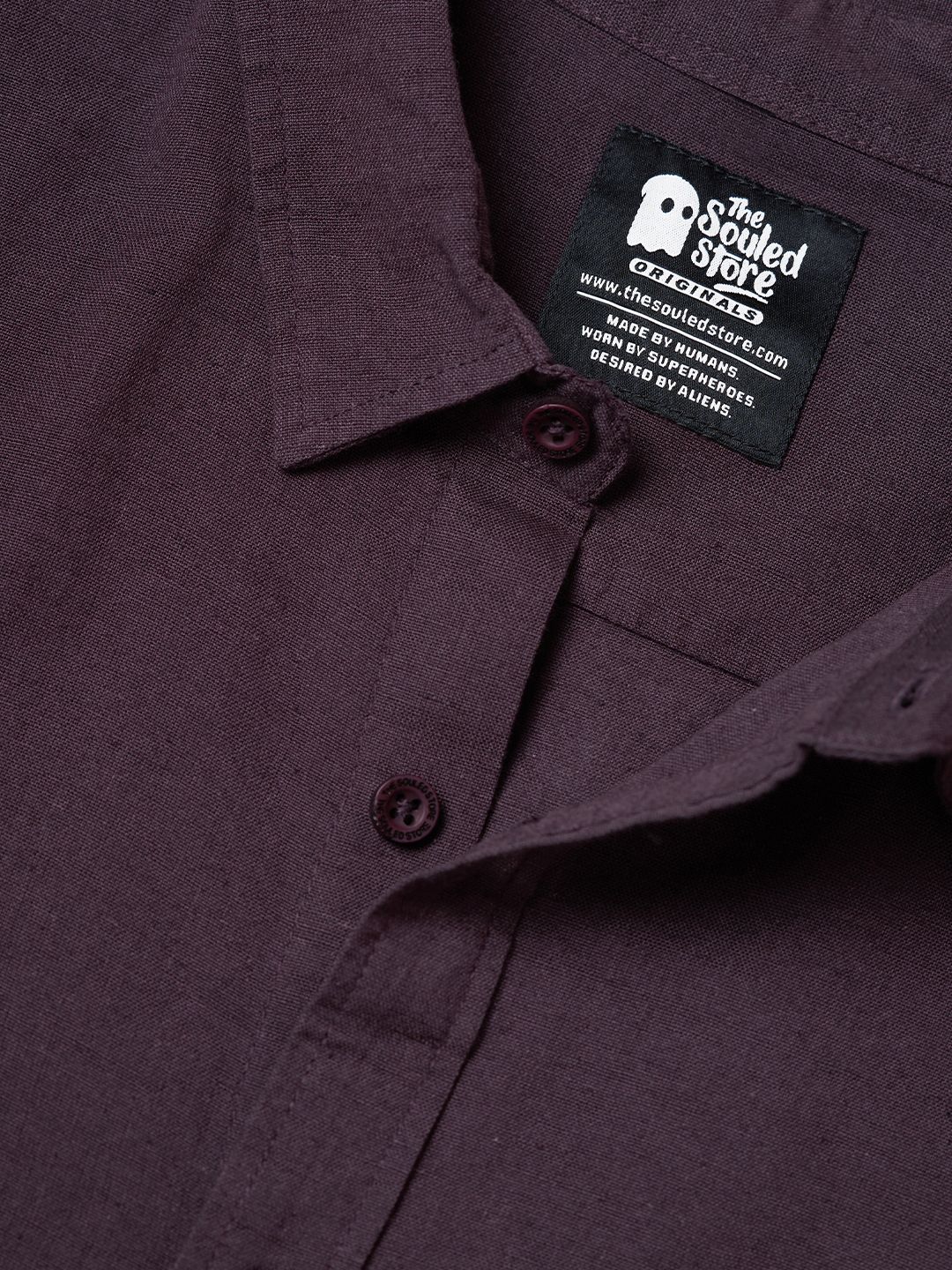 Cotton Linen: Berry Cotton Linen Shirts