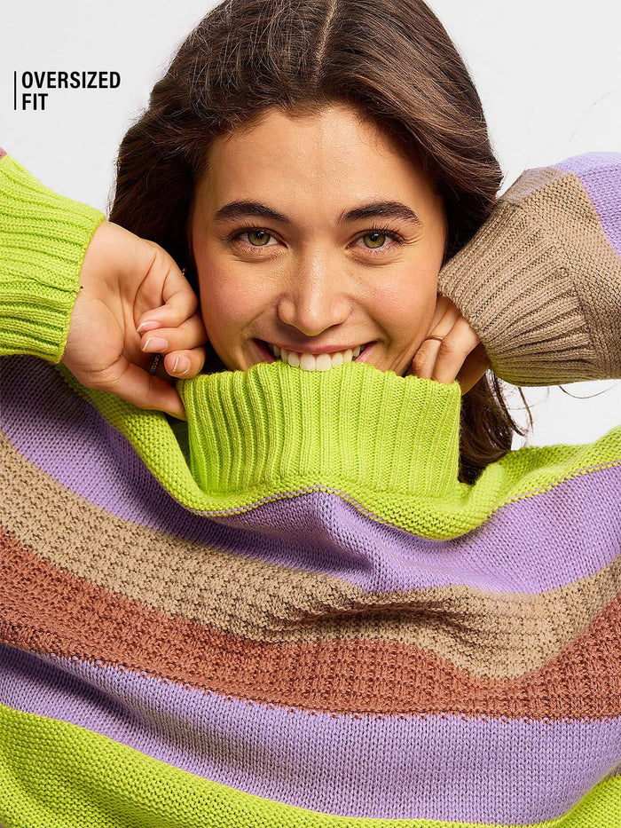Knitted Sweater: Citron Women Oversized Sweaters