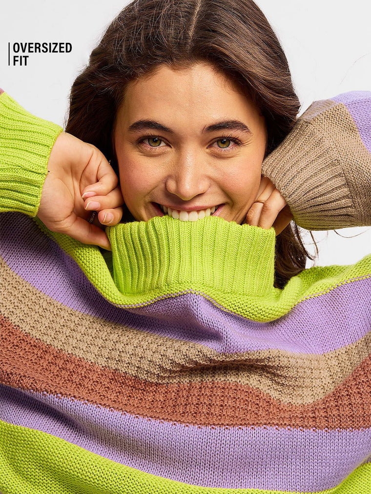 Knitted Sweater: Citron Women Oversized Sweaters