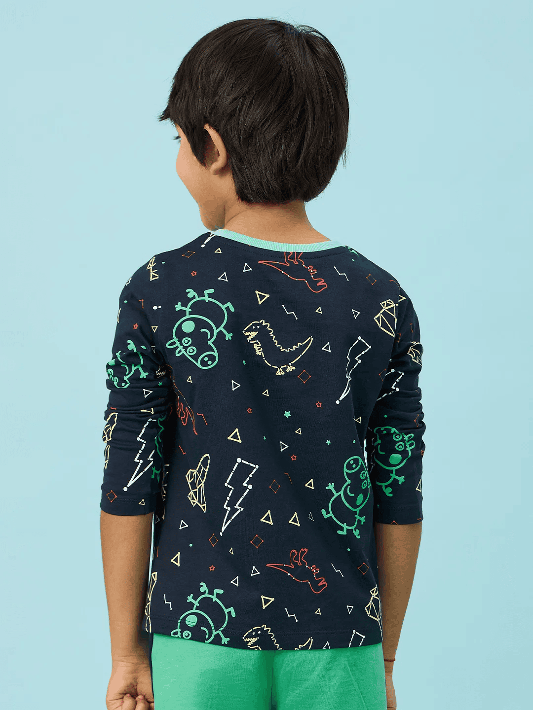 Peppa Pig: Space Explorer Boys Cotton Full Sleeve T-Shirts (2-8 Yrs)