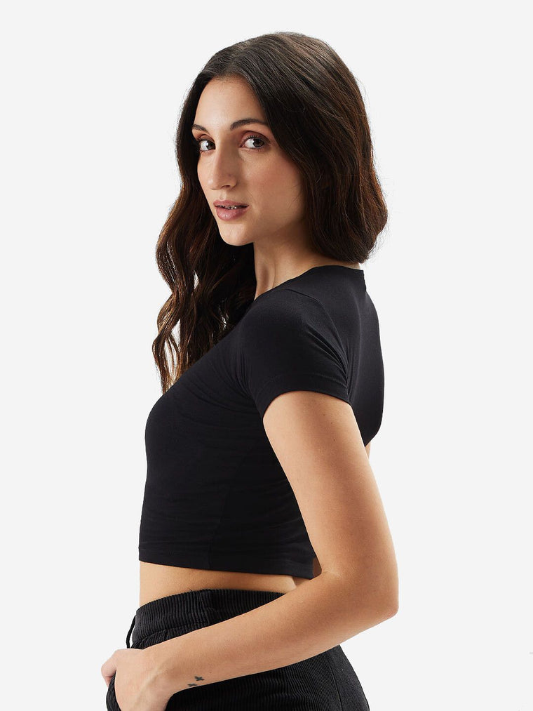 Essential Solids: Pure Black Women Knit Tops