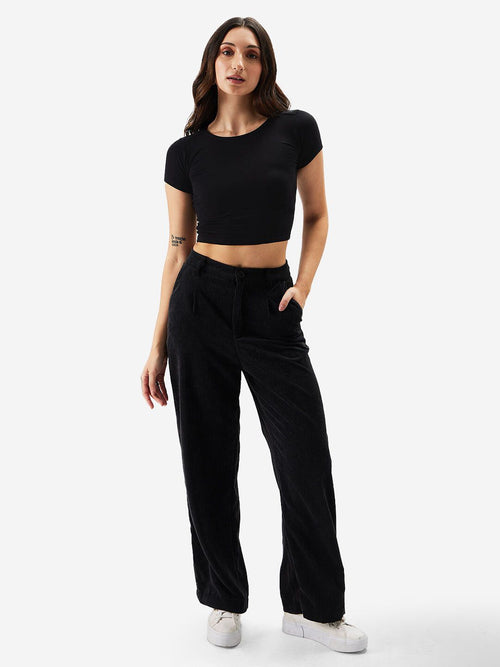 Essential Solids: Pure Black Women Knit Tops