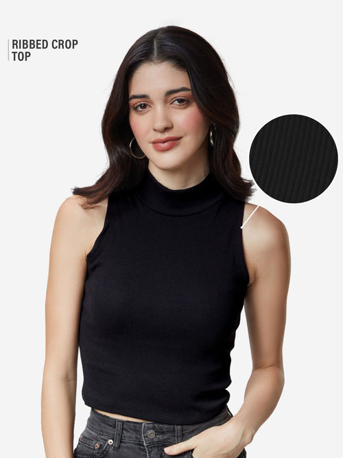 Essential Solids: Black Women Knit Tops