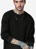 Solids: Black (Oversized) Oversized Full Sleeve T-Shirts