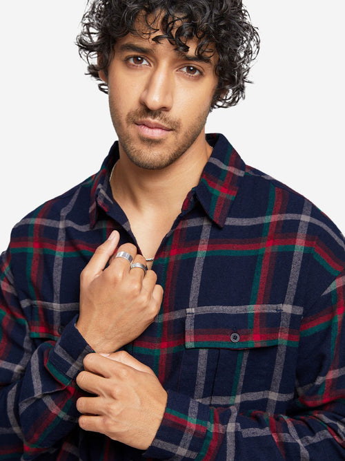 Plaid: Red Men Utility Shirts