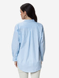 Stripe Shirt: Blue Women Oversized Shirts