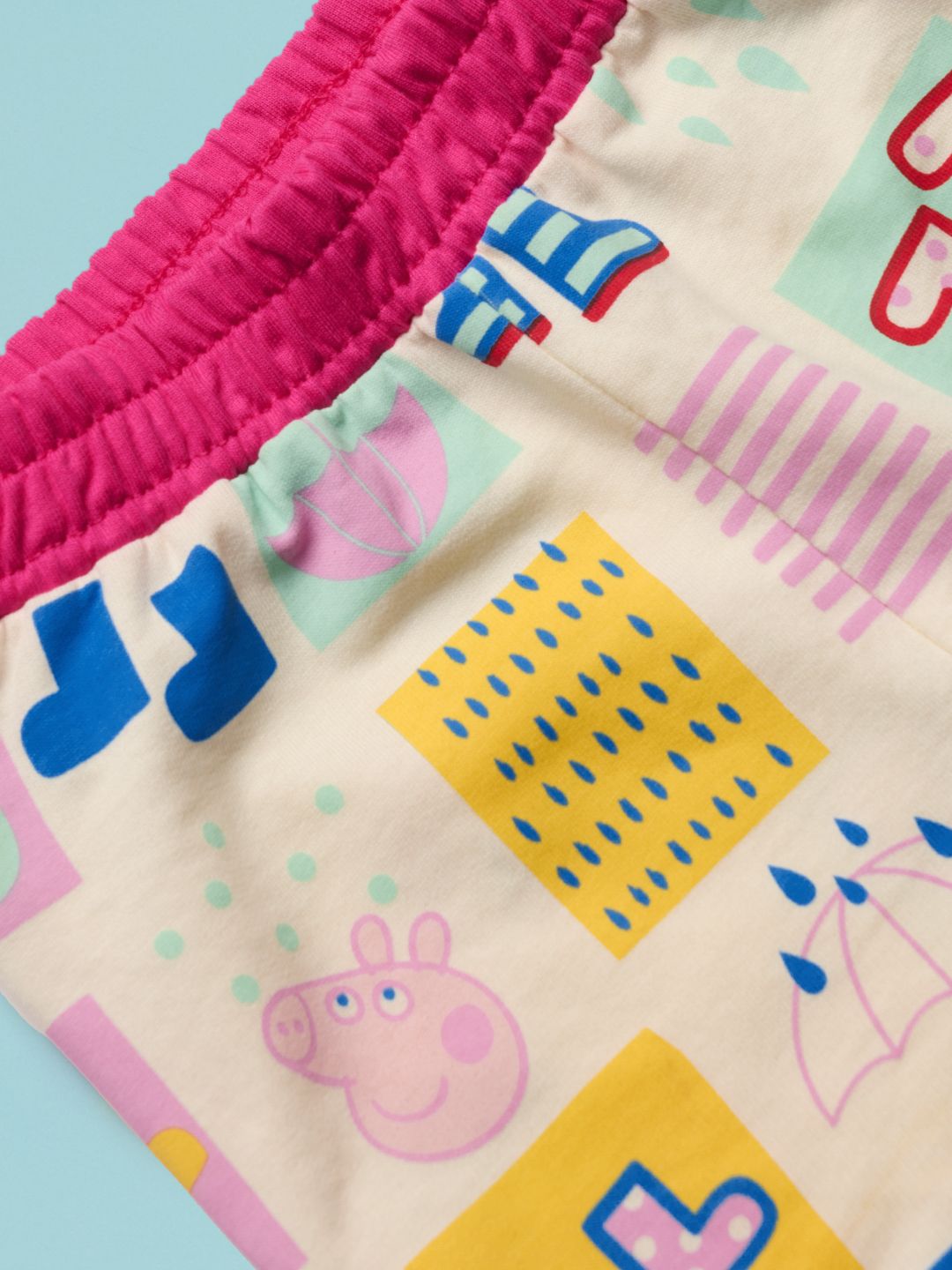 Peppa: Rainbow Splash Girls Cotton Shorts (2-8 Yrs)