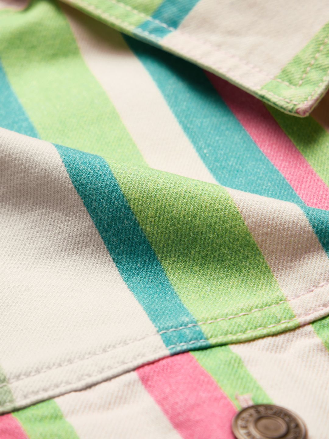 TSS Originals: Blossom Stripes Women Denim Jackets