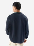 Solids: Navy Oversized Full Sleeve T-Shirts