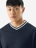Solids: Navy Oversized Full Sleeve T-Shirts