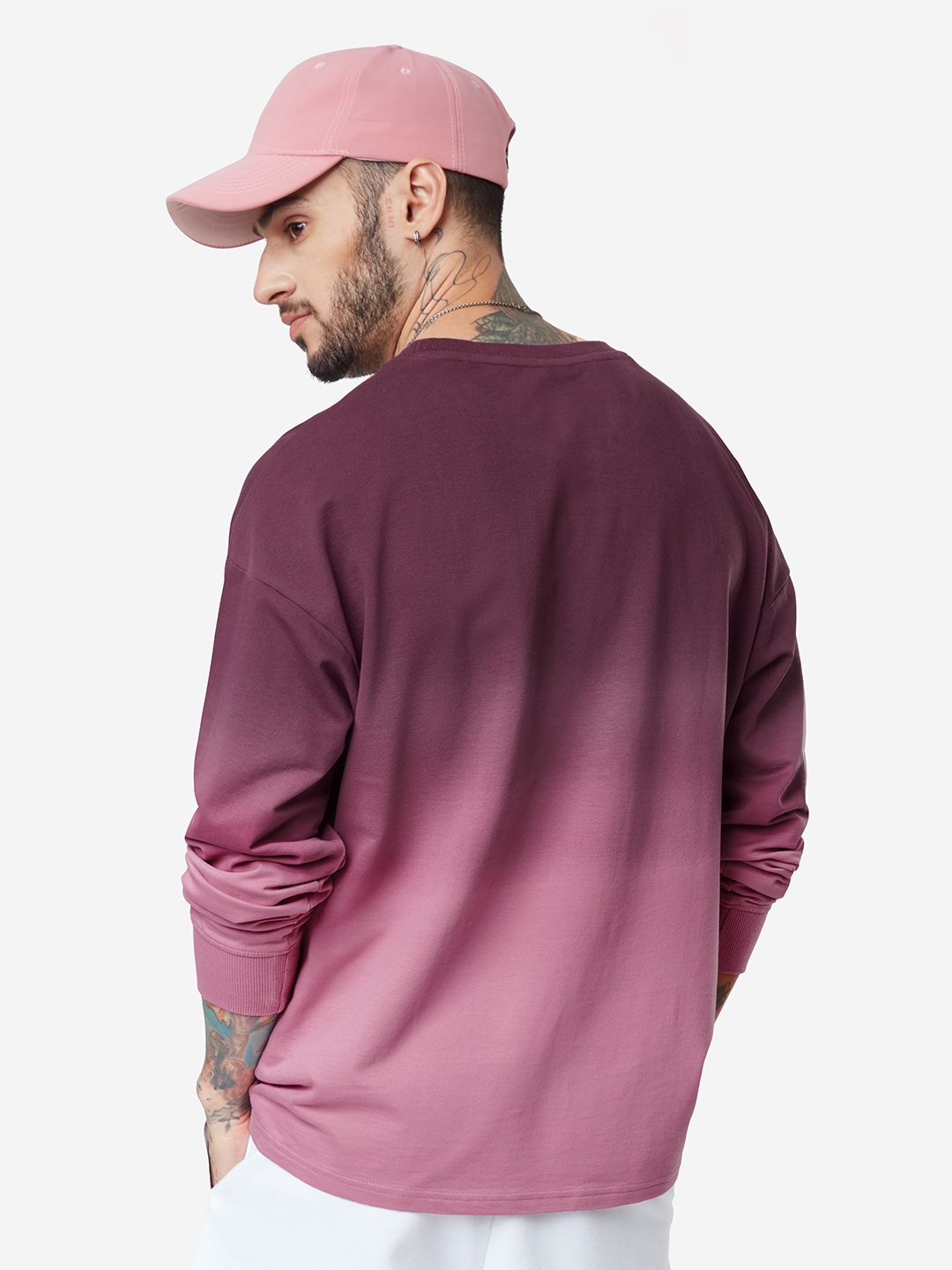 Tie-Dye: Grape Wine Oversized Full Sleeve T-Shirts