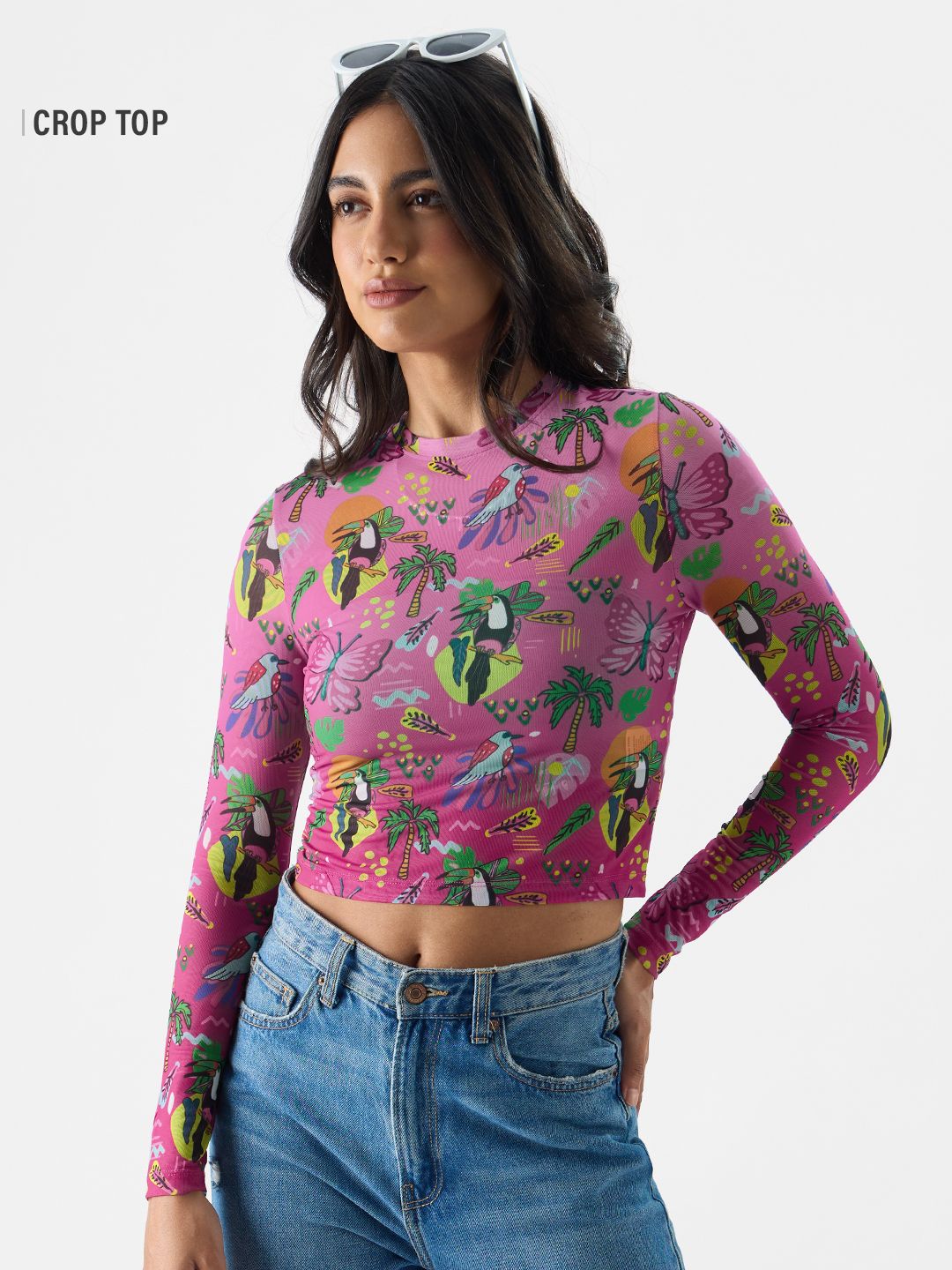 Mesh Top: Tropical Dream Women Knit Tops