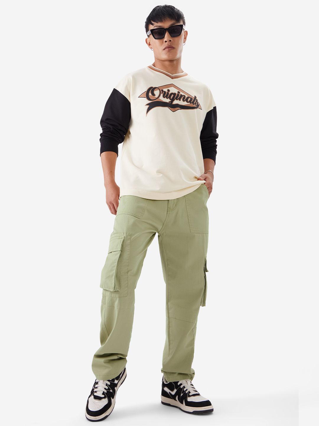 Solids: Green Men Cargo Pants