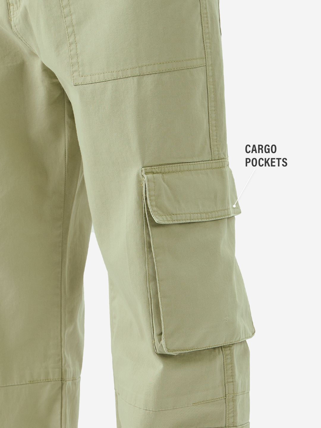 Solids: Green Men Cargo Pants