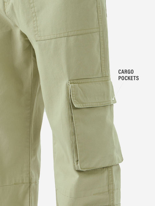 Solids: Green Men Cargo Pants
