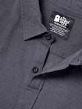 Cotton Linen: Dark Grey Cotton Linen Shirts