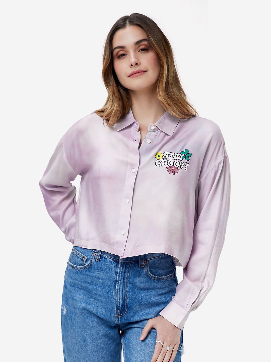 TSS Originals: Stay Groovy Women Oversized Shirts