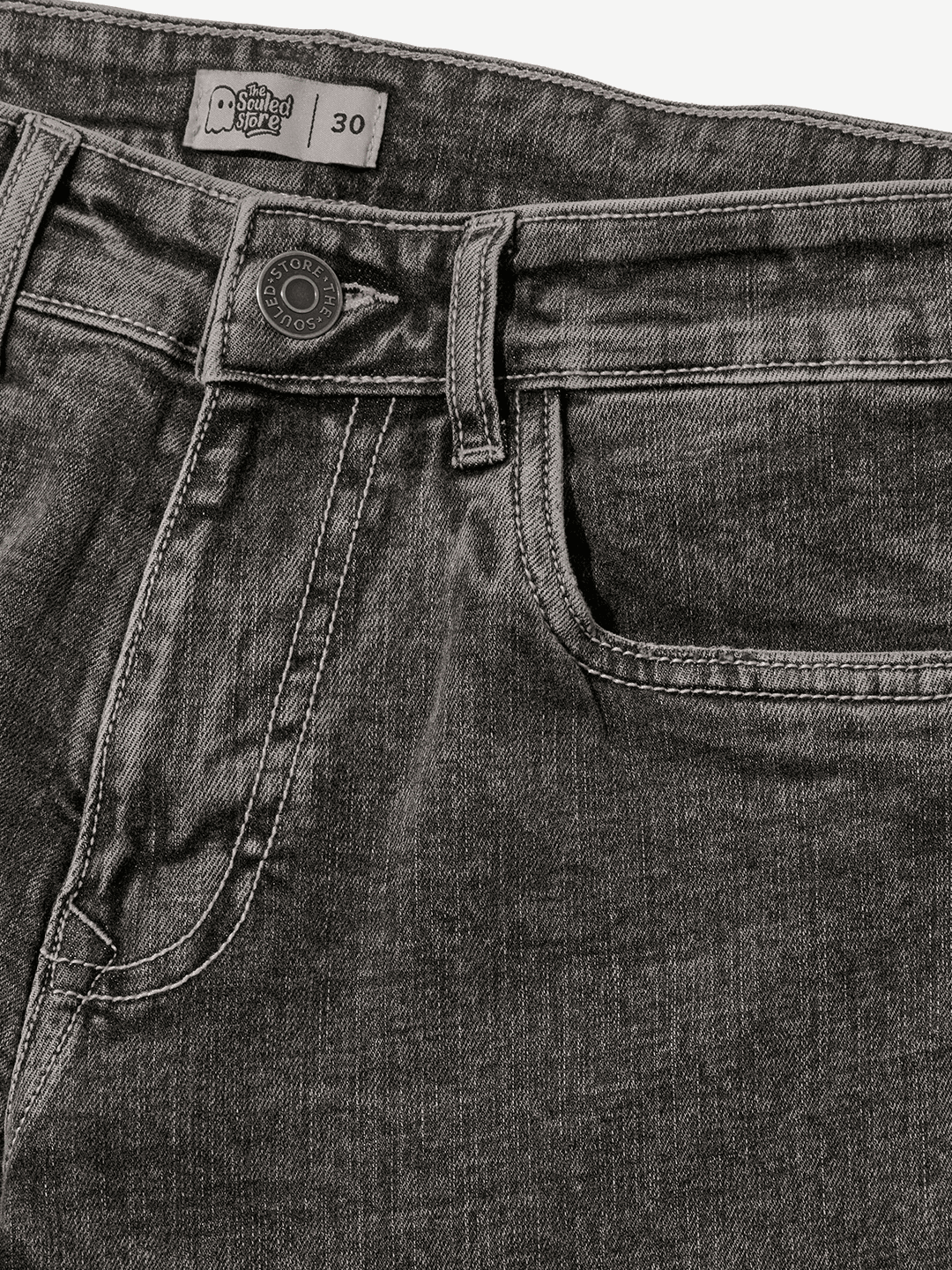 Classic Slim Fit Jeans: Dark Grey Men Classic Slim Fit Jeans