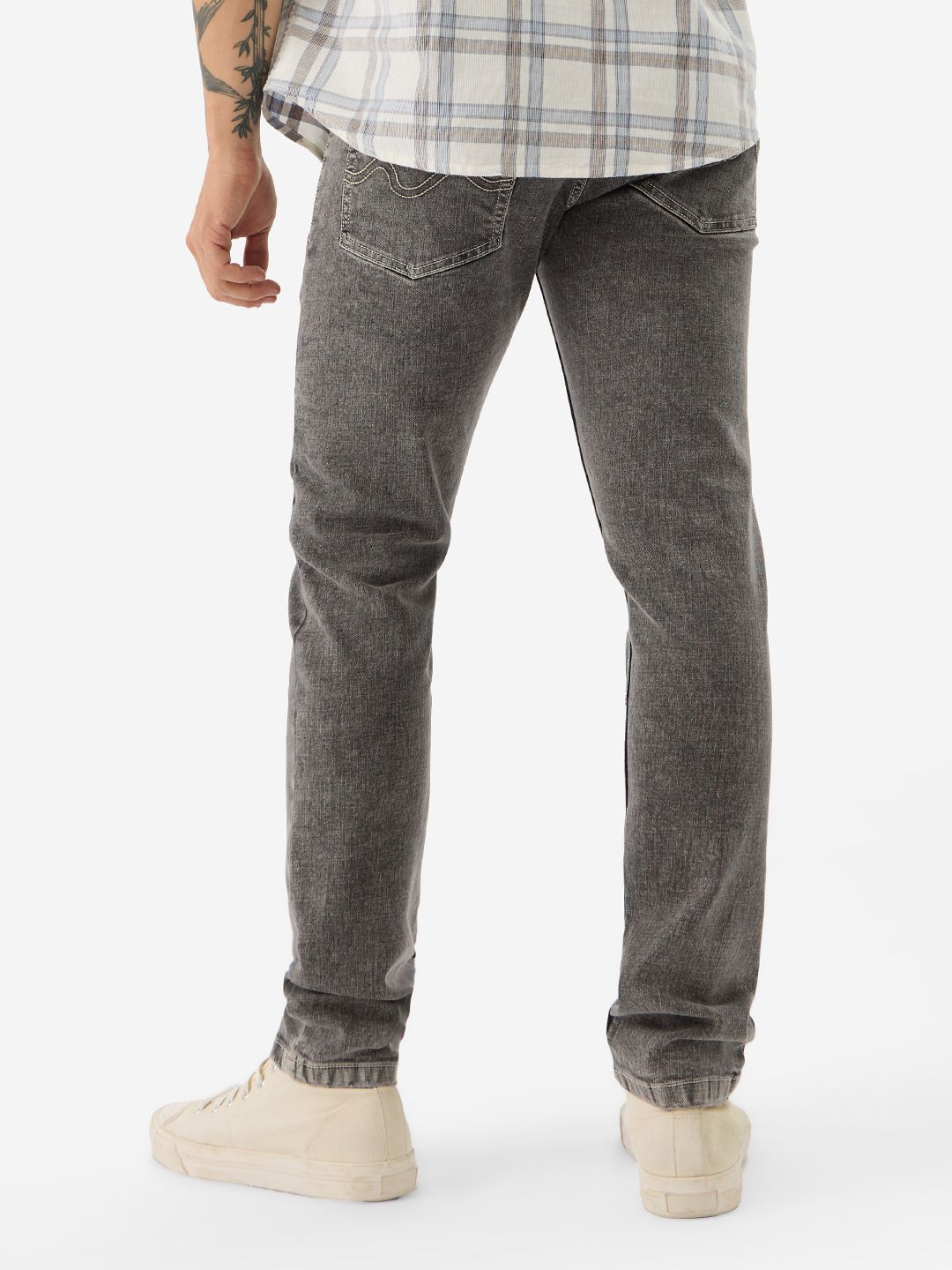 Classic Slim Fit Jeans: Dark Grey Men Classic Slim Fit Jeans