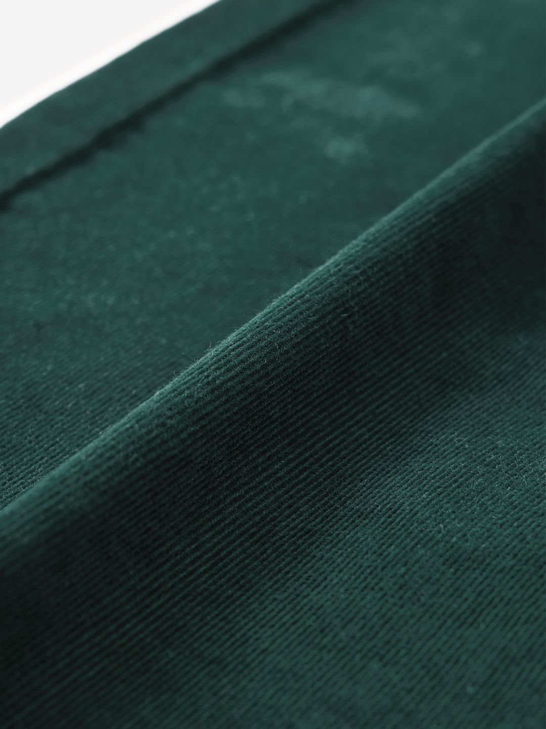 Corduroy Pants: Emerald Green Women Straight Pants