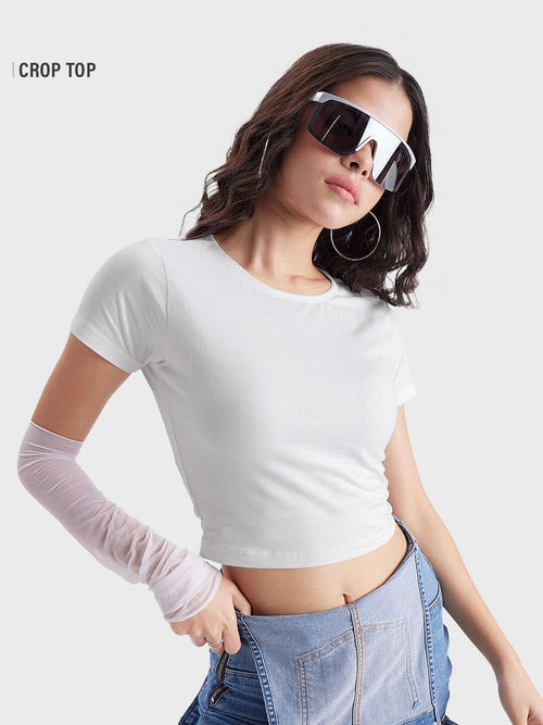 Essential Solids: White Women Knit Tops