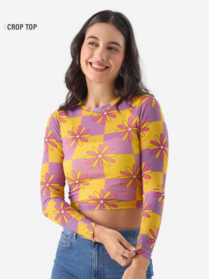 Mesh Top: Flora Women Knit Tops