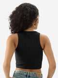 Ribbed Tank Top: Noir Women Knit Tops