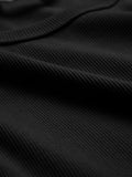 Ribbed Tank Top: Noir Women Knit Tops