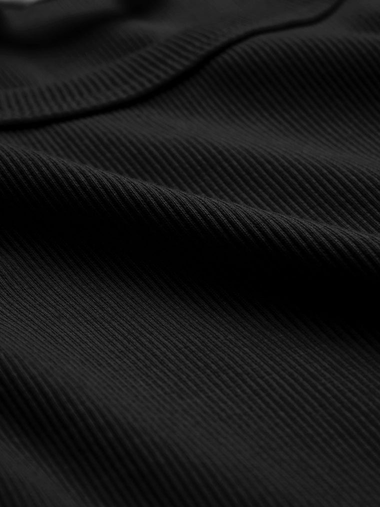 Ribbed Tank Top: Noir Women Knit Tops