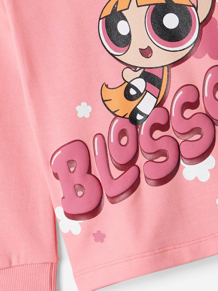 Powerpuff Girls: Girl Power Blossom Girls Cotton Full Sleeve T-Shirts (2-8 Yrs)
