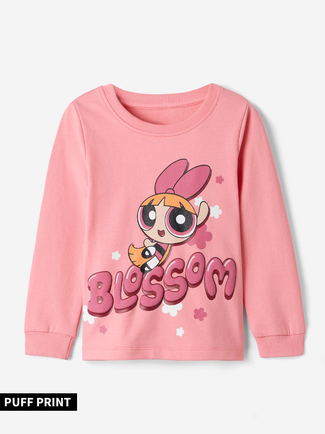 Powerpuff Girls: Girl Power Blossom Girls Cotton Full Sleeve T-Shirts (2-8 Yrs)